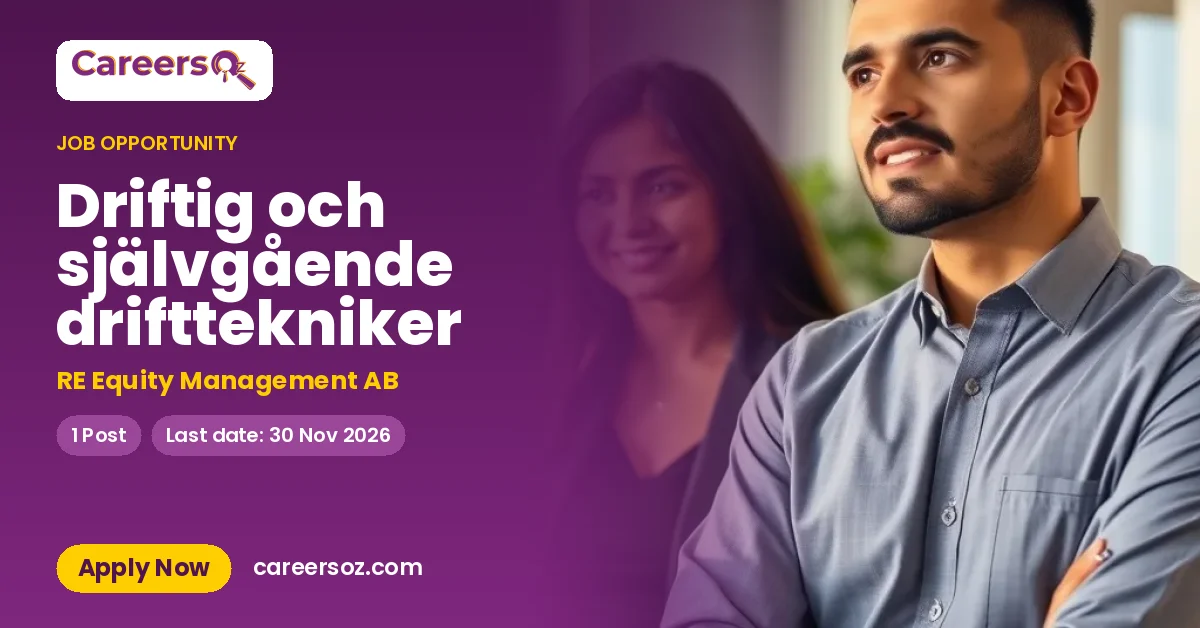 Driftig och självgående drifttekniker – RE Equity Management AB