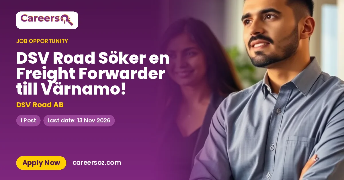 DSV Road Söker en Freight Forwarder till Värnamo! – DSV Road AB