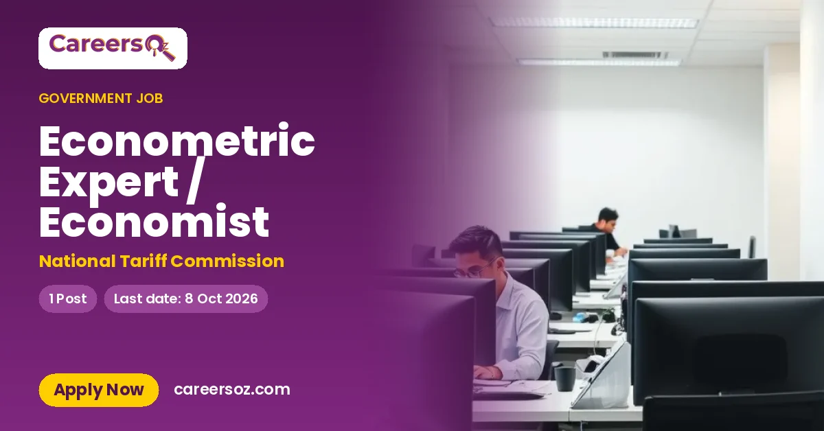 Econometric Expert / Economist – National Tariff Commission