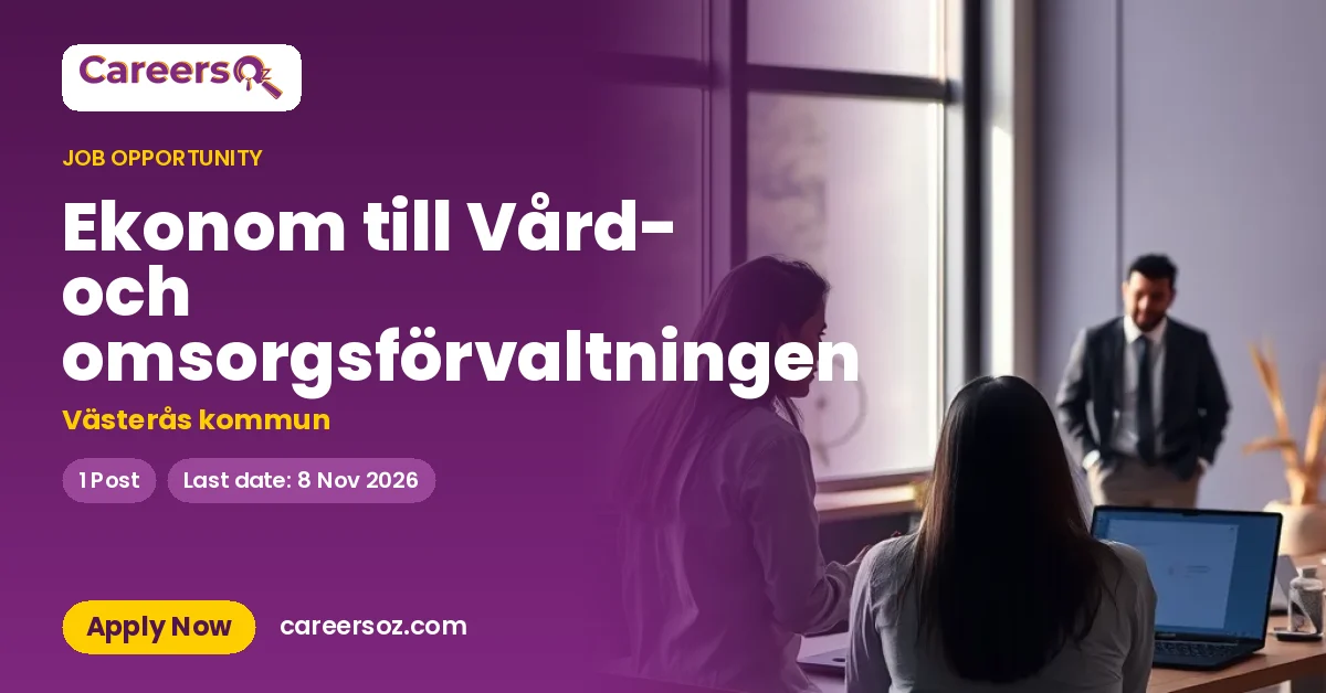 Ekonom till Vård- och omsorgsförvaltningen – Västerås kommun