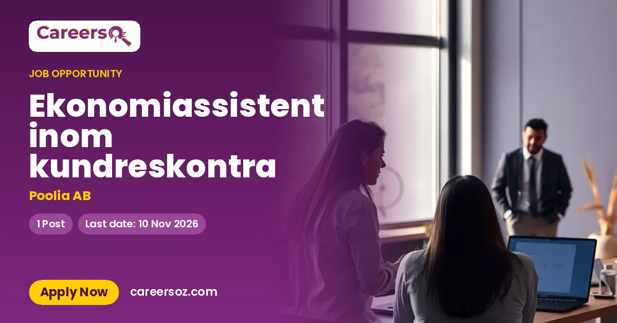 Ekonomiassistent inom kundreskontra – Poolia AB