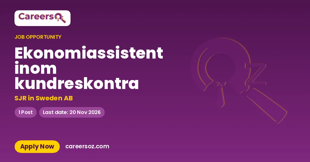Ekonomiassistent inom kundreskontra – SJR in Sweden AB