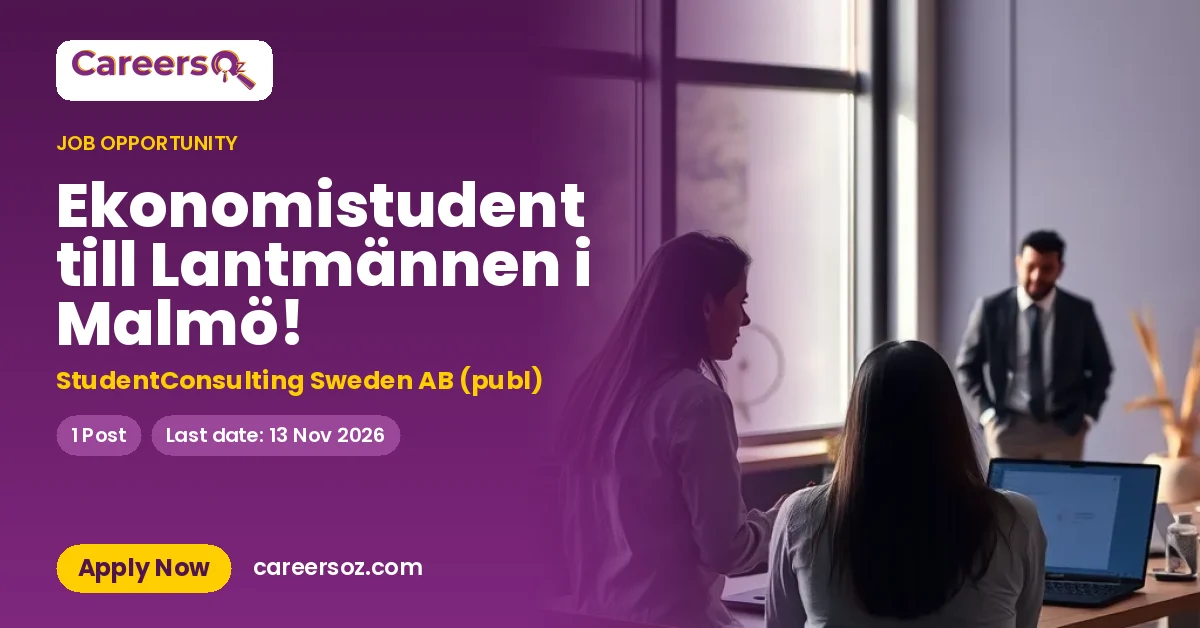 Ekonomistudent till Lantmännen i Malmö! – StudentConsulting Sweden AB (publ)