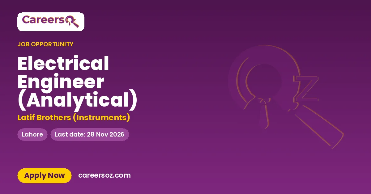 Electrical Engineer (Analytical) – Latif Brothers (Instruments)