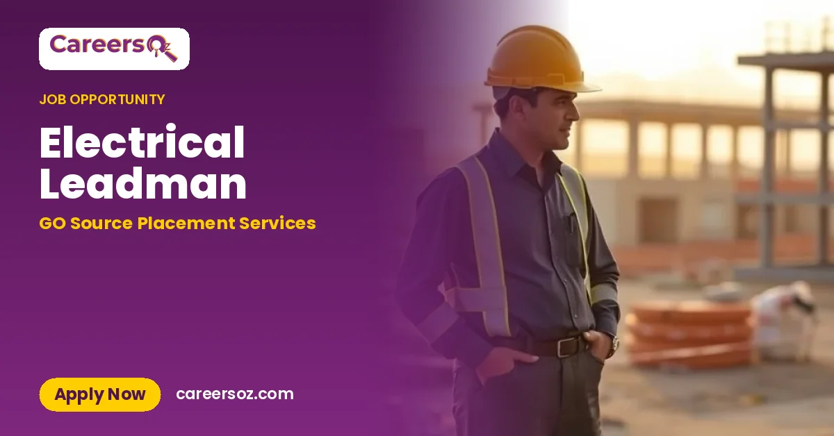 Electrical Leadman – GO Source Placement Services