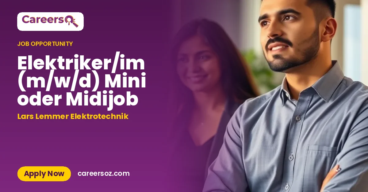 Elektriker/im (m/w/d) Mini oder Midijob – Lars Lemmer Elektrotechnik