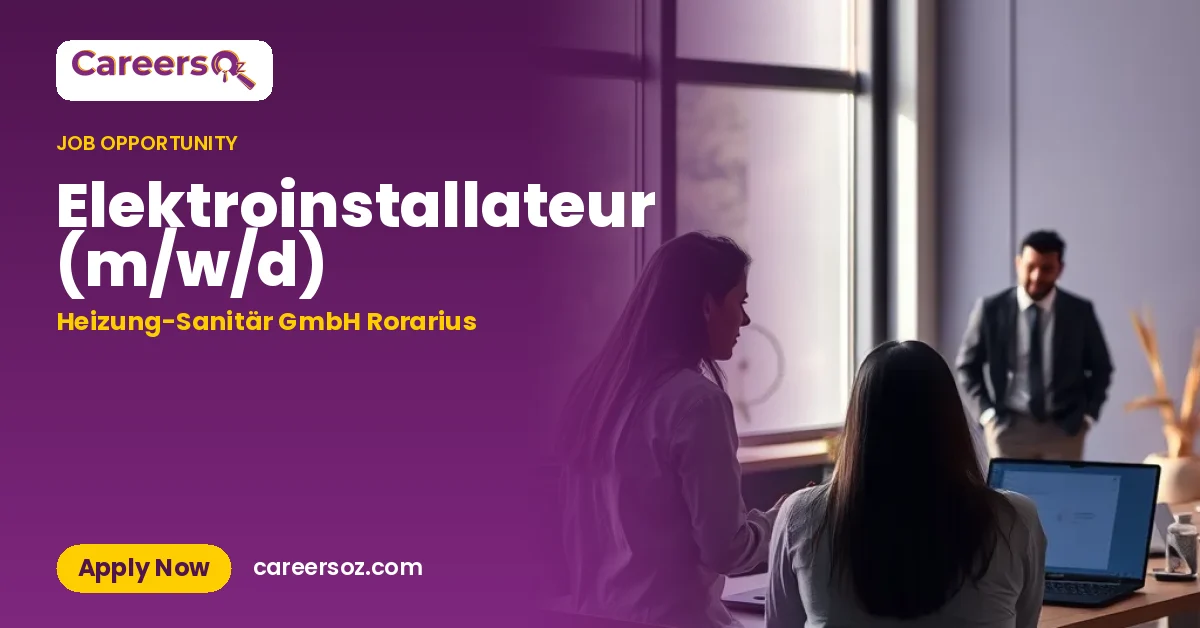 Elektroinstallateur (m/w/d) – Heizung-Sanitär GmbH Rorarius