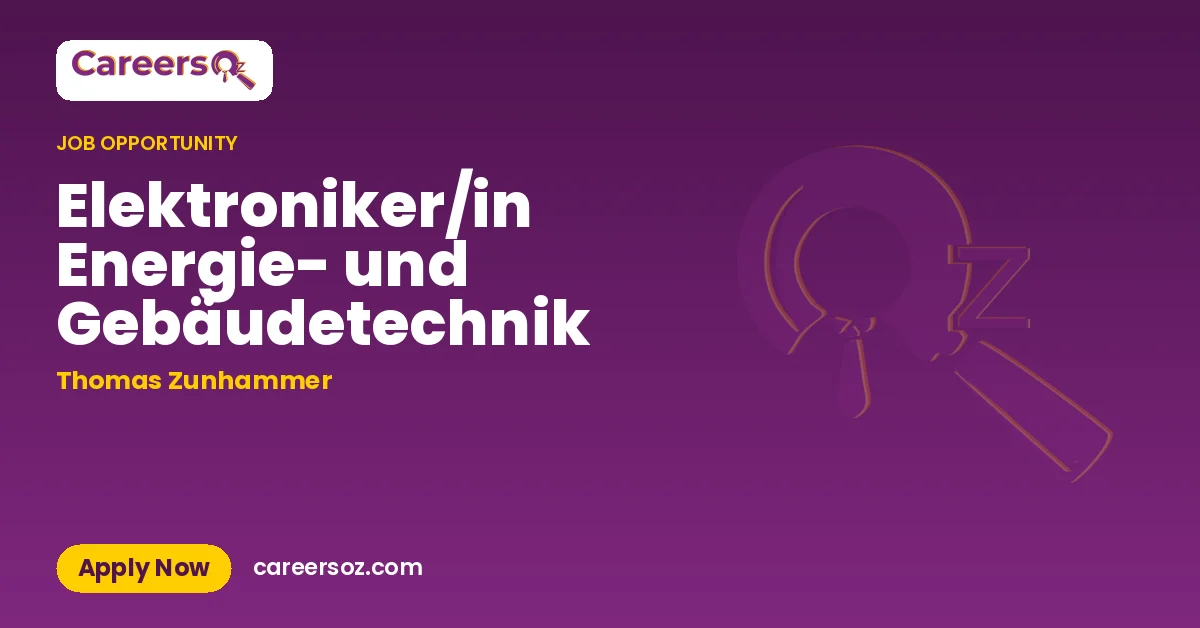 Elektroniker/in Energie- und Gebäudetechnik – Thomas Zunhammer