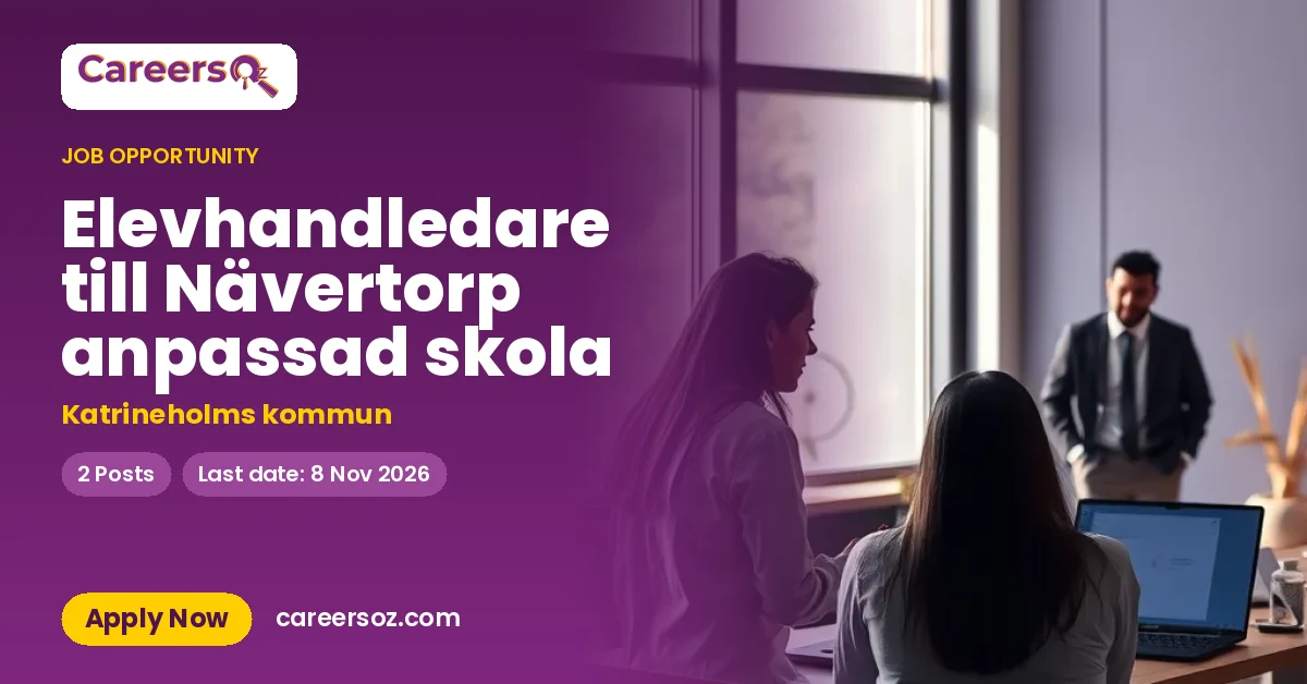 Elevhandledare till Nävertorp anpassad skola – Katrineholms kommun