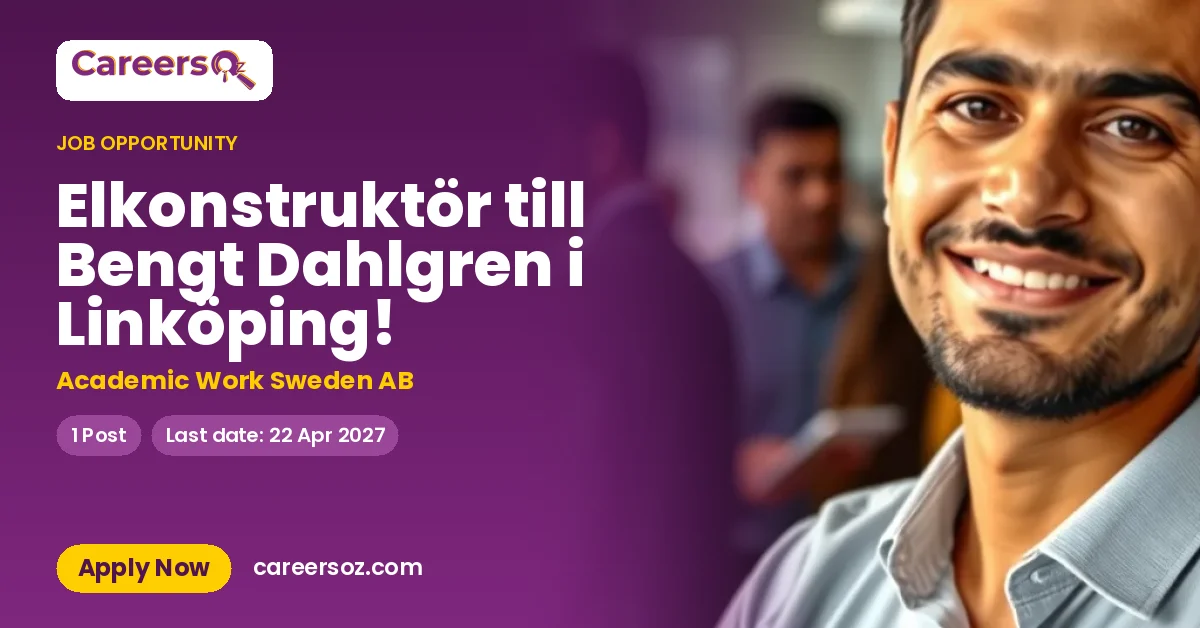 Elkonstruktör till Bengt Dahlgren i Linköping! – Academic Work Sweden AB