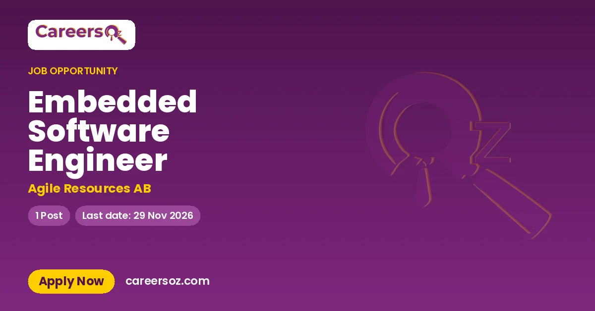 Embedded Software Engineer – Agile Resources AB
