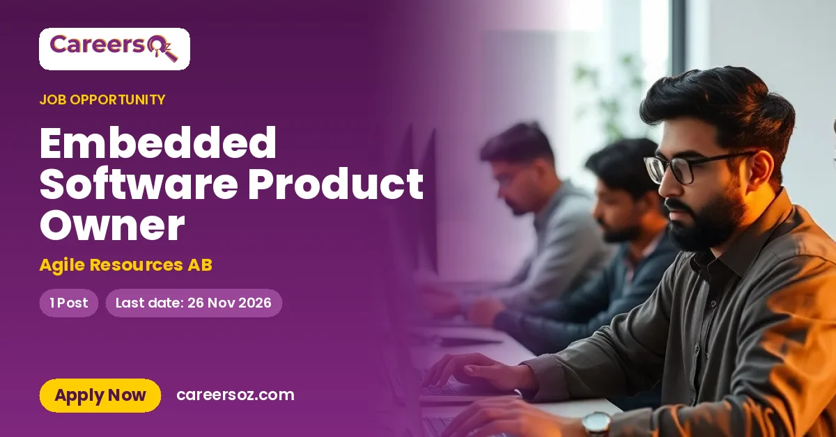 Embedded Software Product Owner – Agile Resources AB