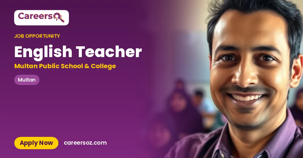 English Teacher – Multan Public School & College