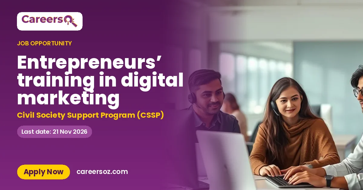 Entrepreneurs’ training in digital marketing – Civil Society Support Program (CSSP)
