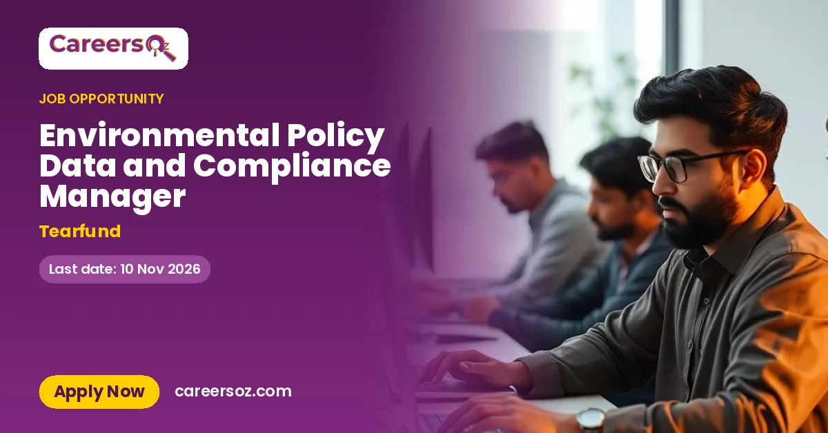 Environmental Policy Data and Compliance Manager – Tearfund