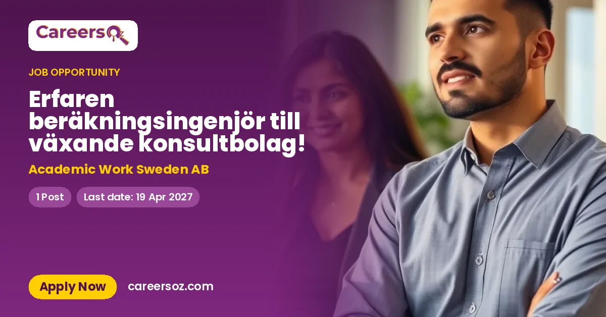 Erfaren beräkningsingenjör till växande konsultbolag! – Academic Work Sweden AB