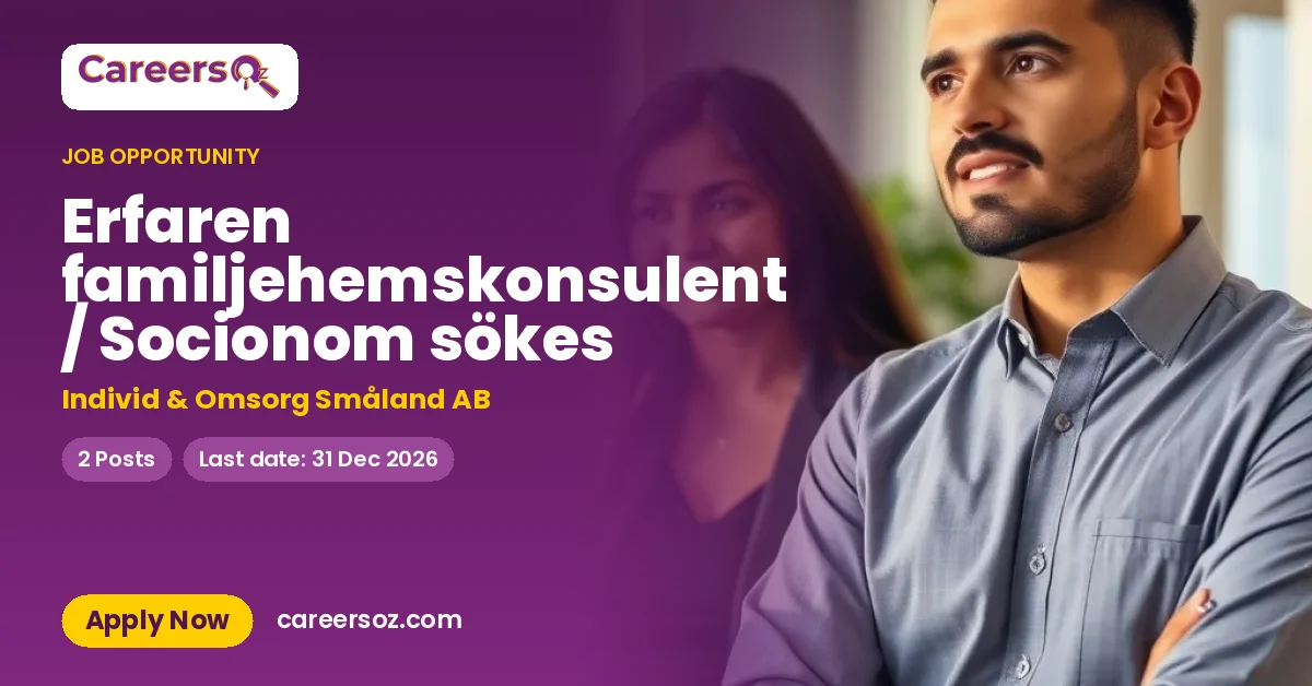 Erfaren familjehemskonsulent / Socionom sökes – Individ & Omsorg Småland AB