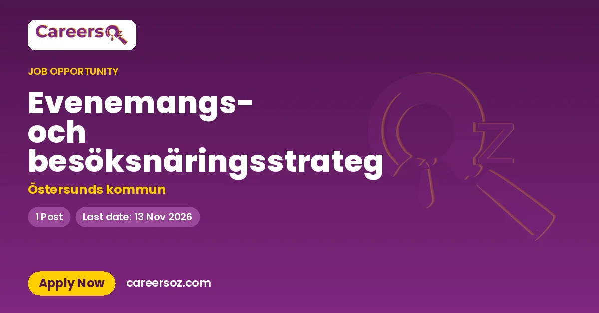 Evenemangs- och besöksnäringsstrateg – Östersunds kommun