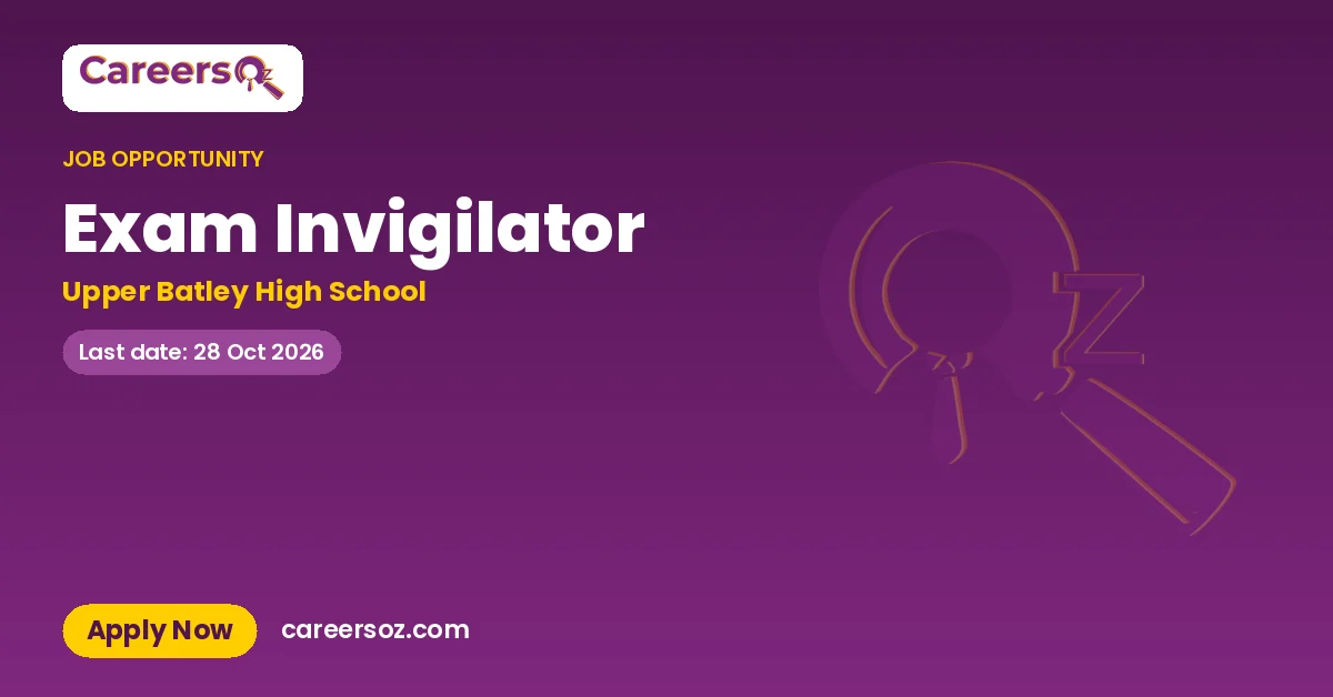 Exam Invigilator – Upper Batley High School