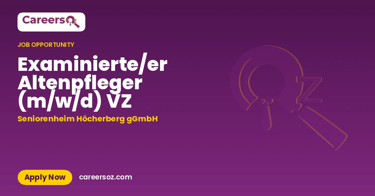 Examinierte/er Altenpfleger (m/w/d) VZ – Seniorenheim Höcherberg gGmbH