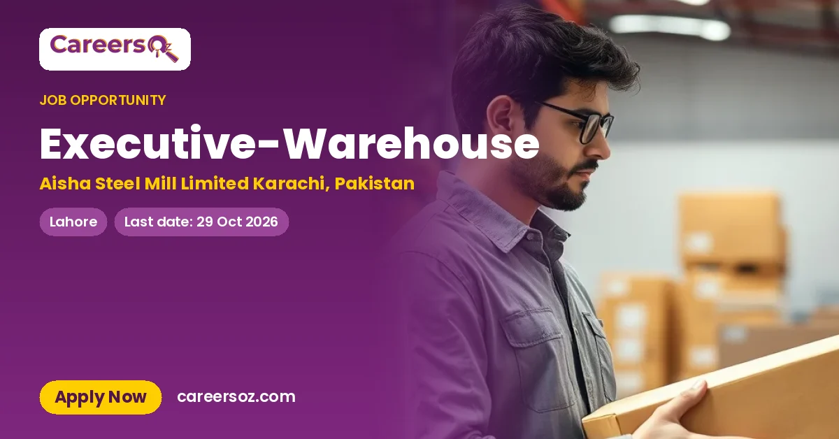Executive-Warehouse – Aisha Steel Mill Limited Karachi, Pakistan