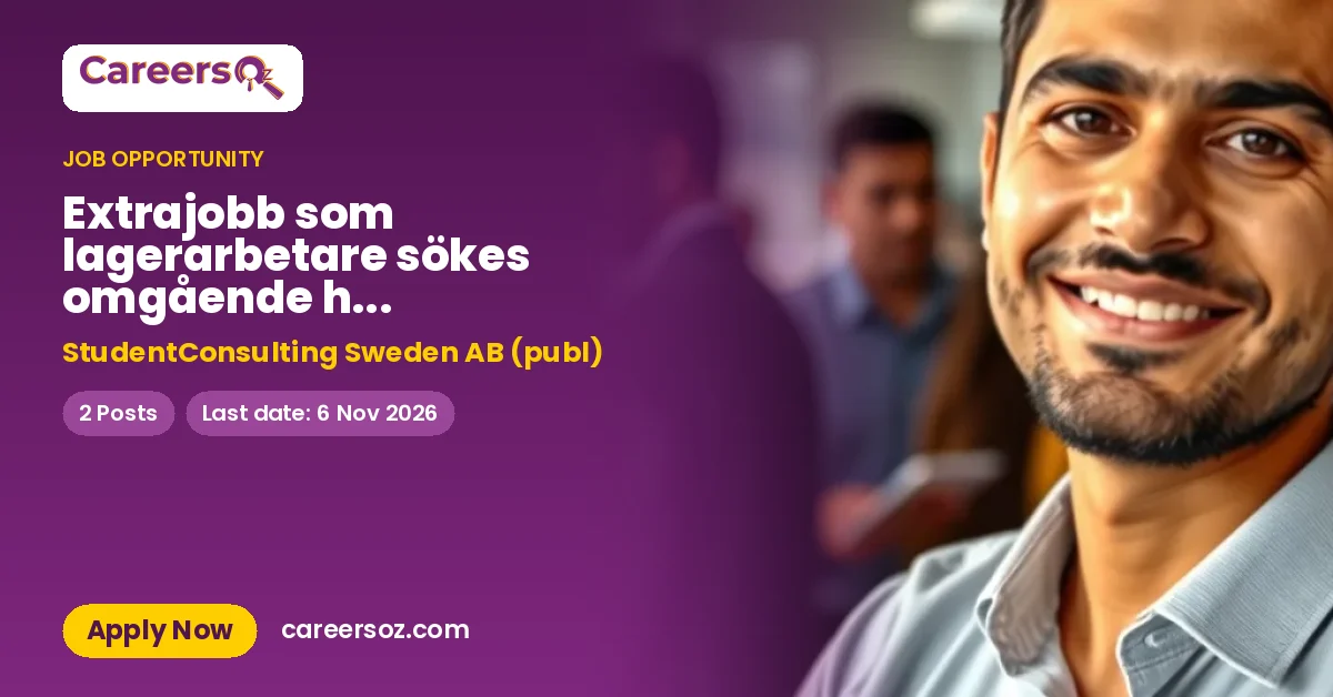 Extrajobb som lagerarbetare sökes omgående hos Spelbutiken i Varberg! – StudentConsulting Sweden AB (publ)