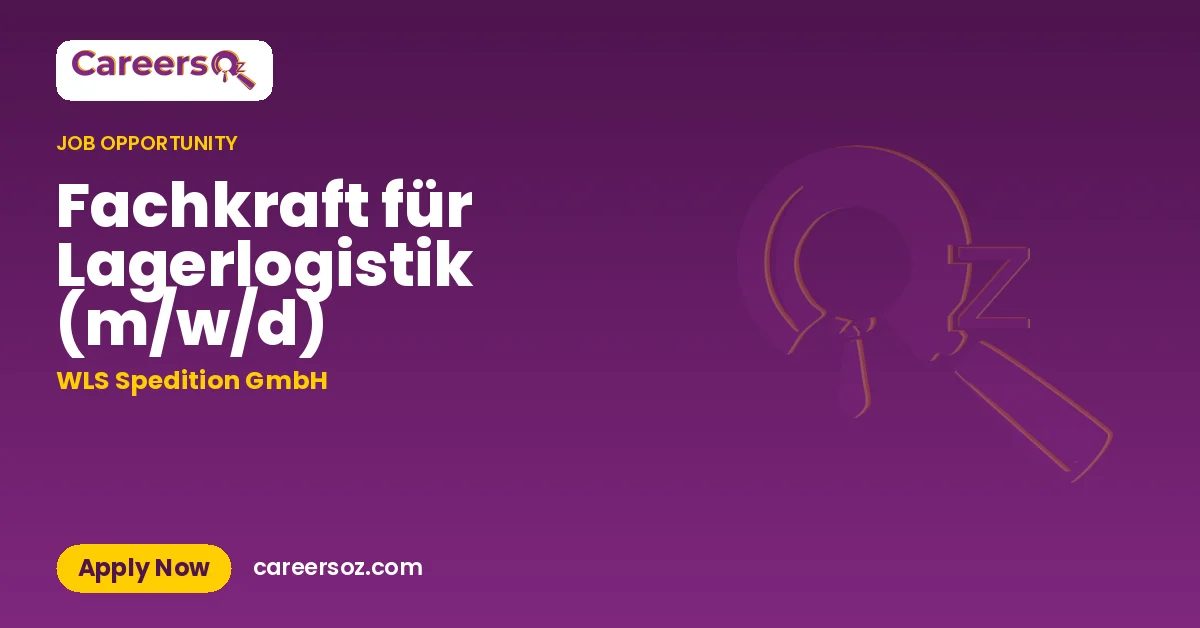 Fachkraft für Lagerlogistik (m/w/d) – WLS Spedition GmbH