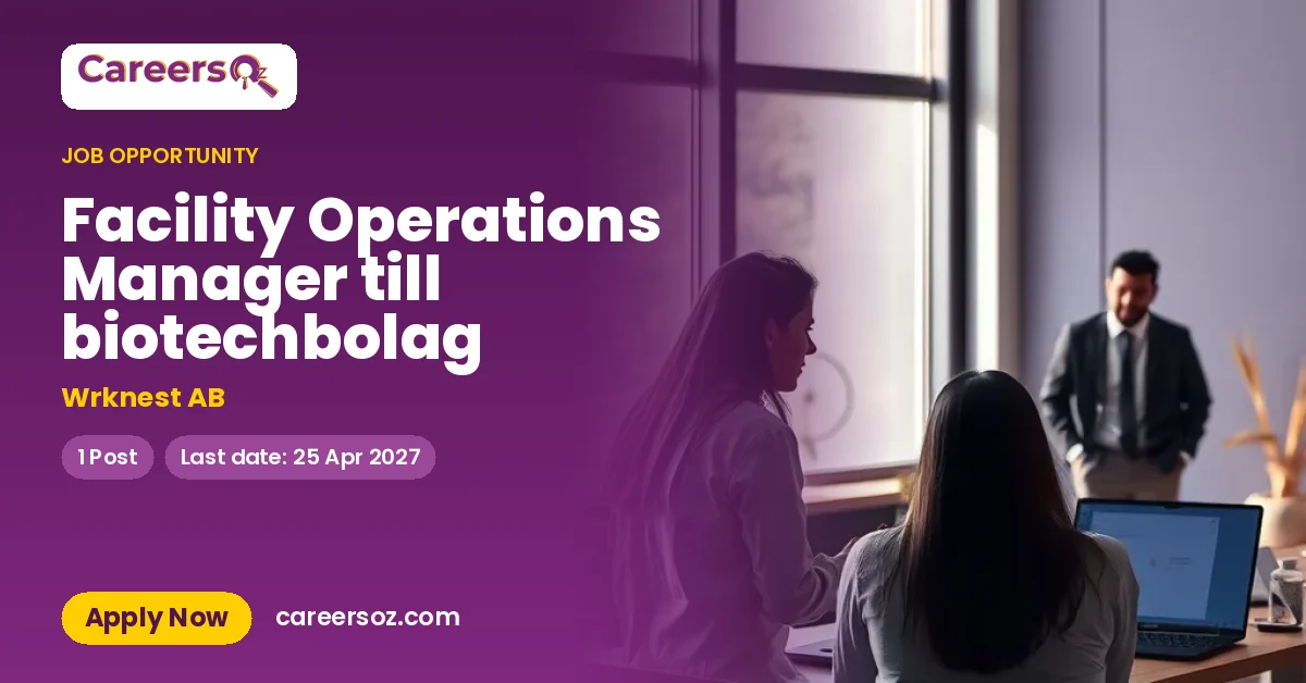 Facility Operations Manager till biotechbolag – Wrknest AB