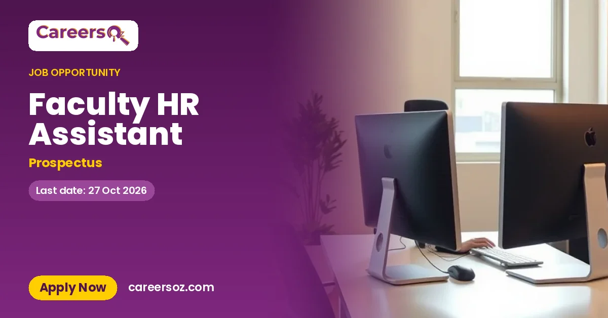 Faculty HR Assistant – Prospectus