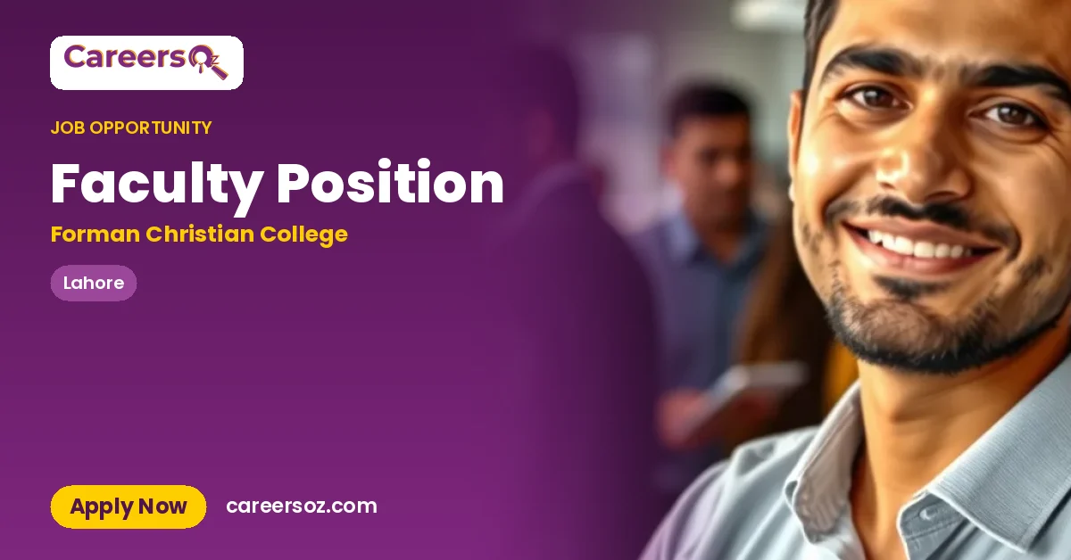 Faculty Position – Forman Christian College