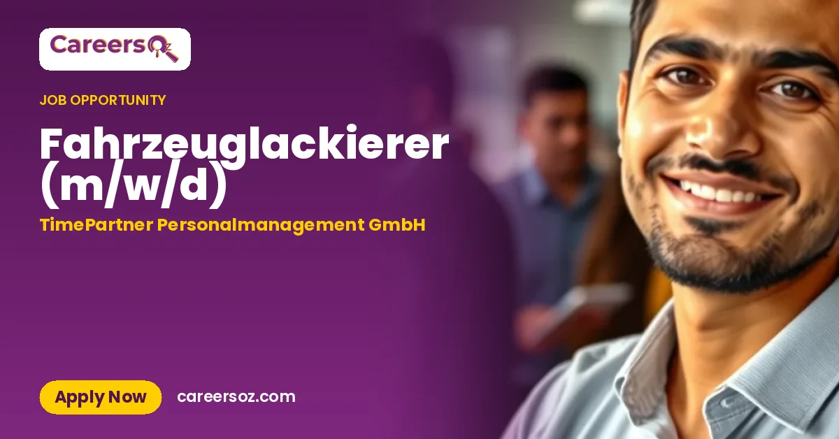 Fahrzeuglackierer (m/w/d) – TimePartner Personalmanagement GmbH