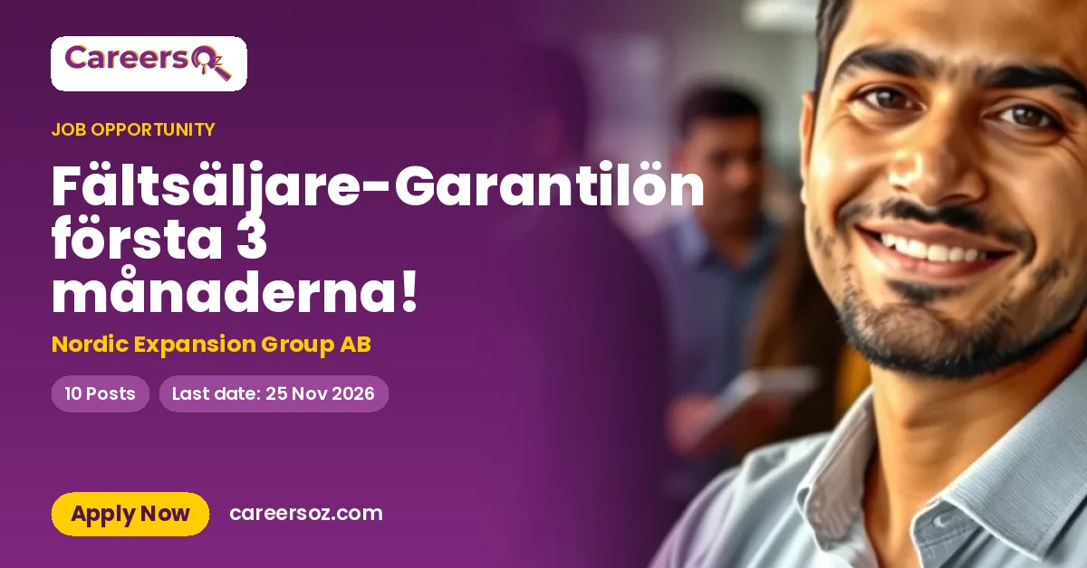 Fältsäljare-Garantilön första 3 månaderna! – Nordic Expansion Group AB
