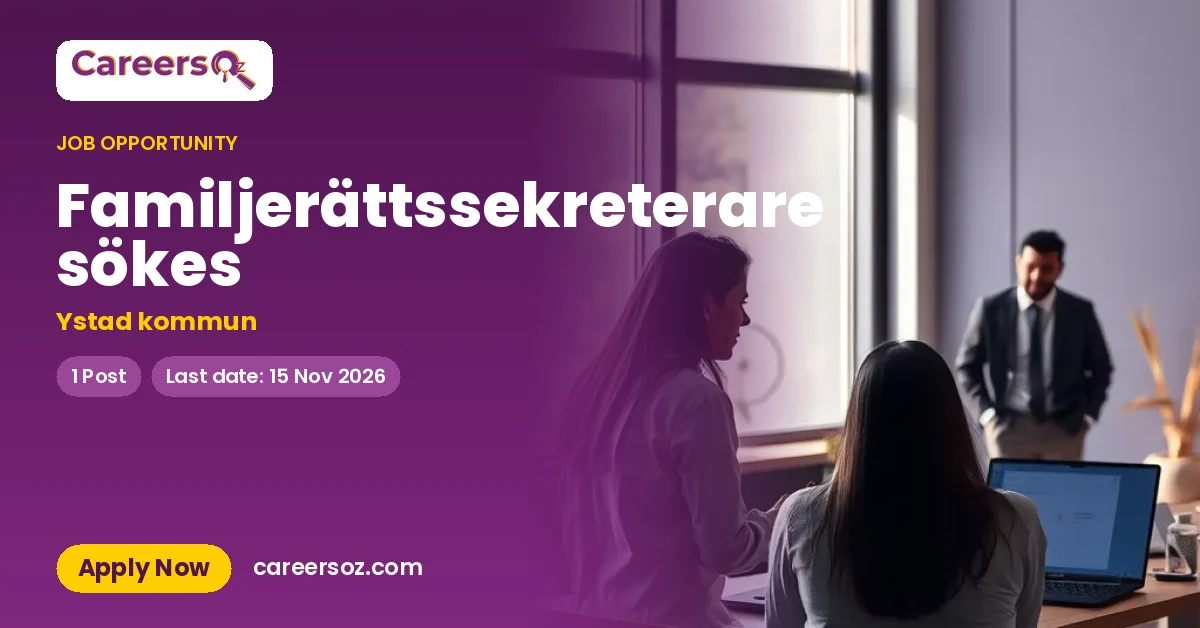 Familjerättssekreterare sökes – Ystad kommun