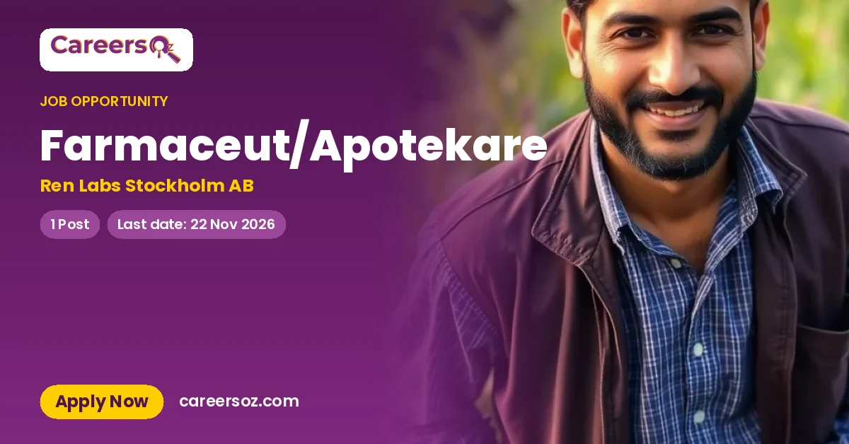 Farmaceut/Apotekare – Ren Labs Stockholm AB