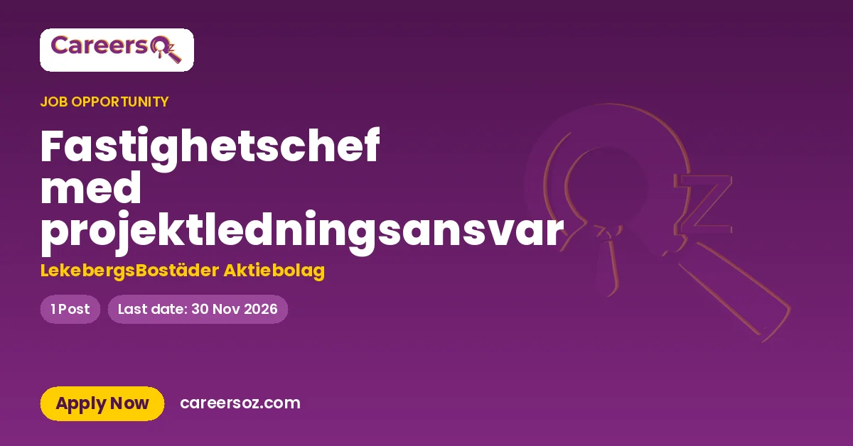 Fastighetschef med projektledningsansvar – LekebergsBostäder Aktiebolag