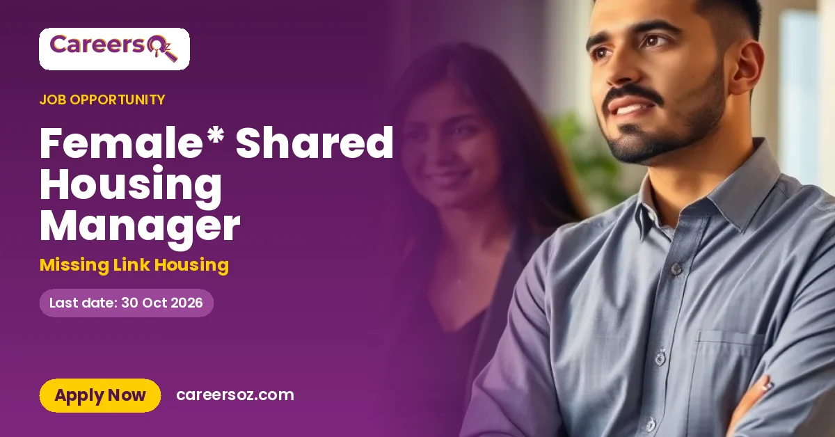 Female* Shared Housing Manager – Missing Link Housing