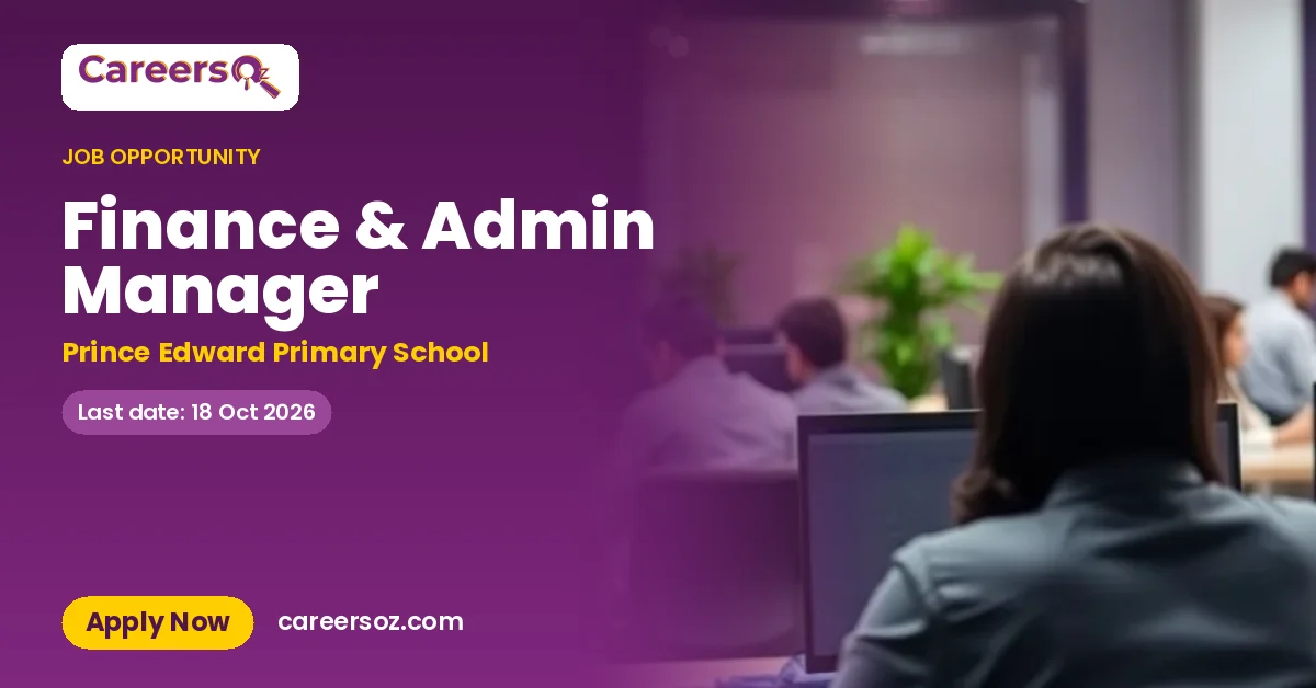 Finance & Admin Manager – Prince Edward Primary School