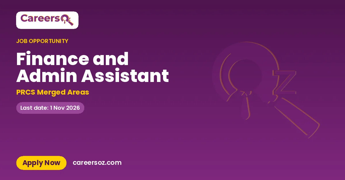 Finance and Admin Assistant – PRCS Merged Areas