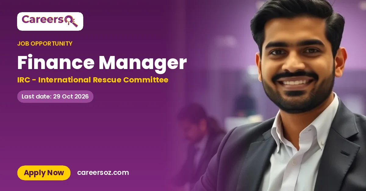 Finance Manager – IRC - International Rescue Committee