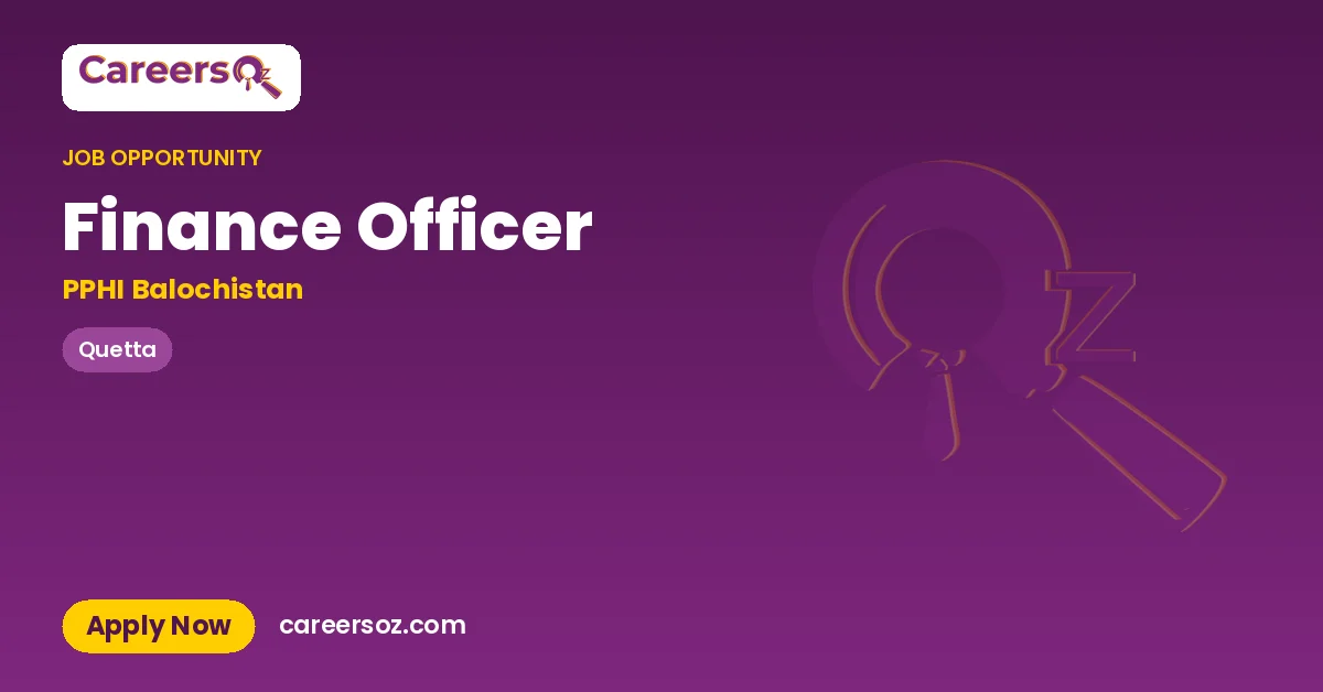 Finance Officer – PPHI Balochistan