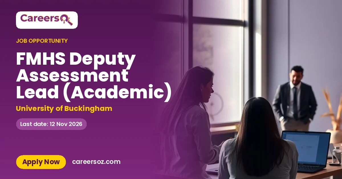 FMHS Deputy Assessment Lead (Academic) – University of Buckingham