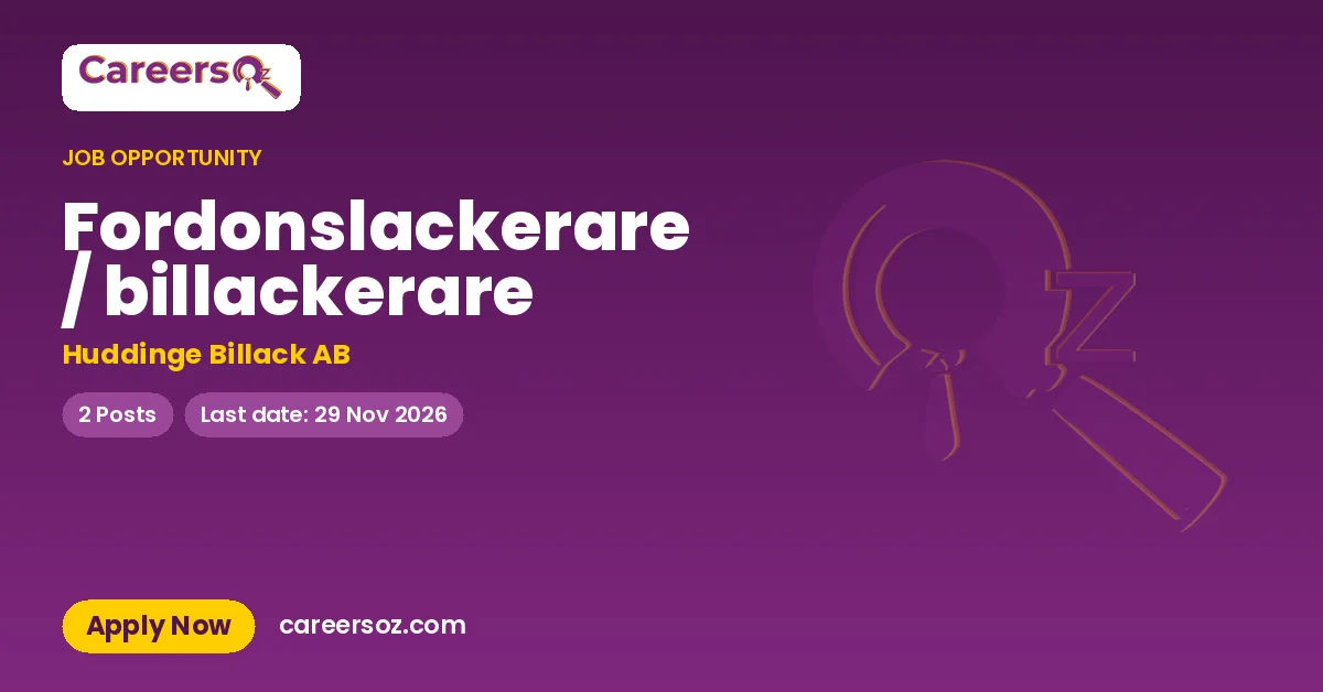 Fordonslackerare / billackerare – Huddinge Billack AB