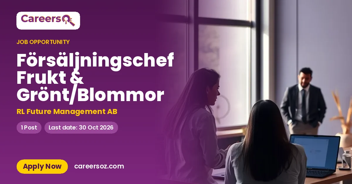 Försäljningschef Frukt & Grönt/Blommor – RL Future Management AB
