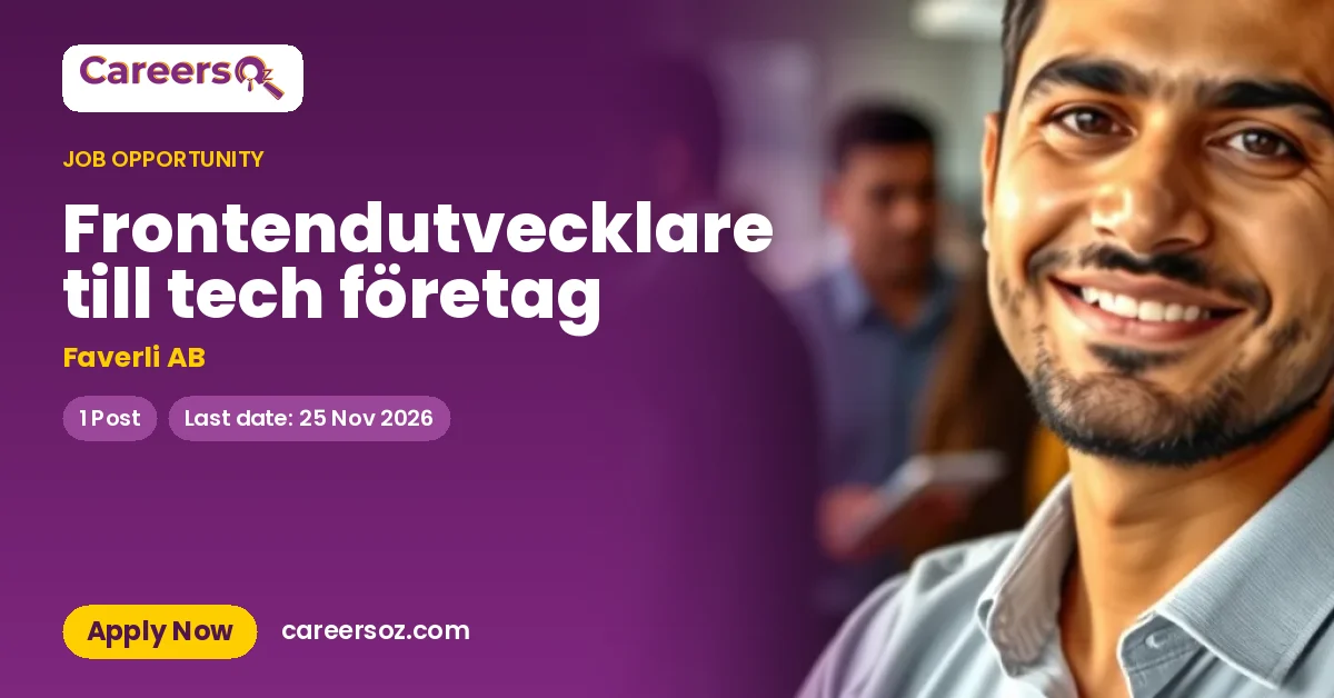 Frontendutvecklare till tech företag – Faverli AB