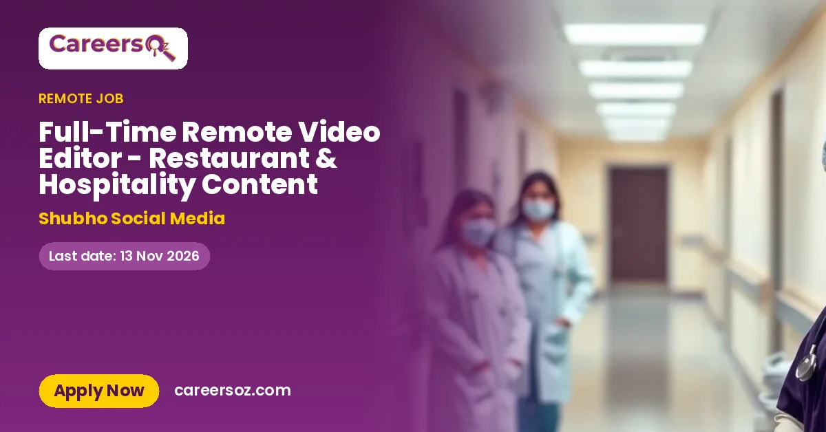 Full-Time Remote Video Editor - Restaurant & Hospitality Content – Shubho Social Media