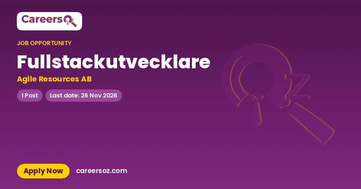 Fullstackutvecklare – Agile Resources AB