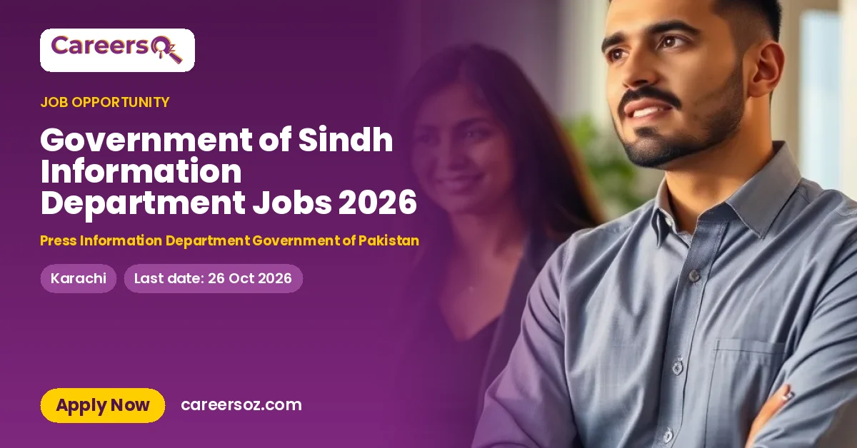 Government of Sindh Information Department Jobs 2026 – Press Information Department Government of Pakistan