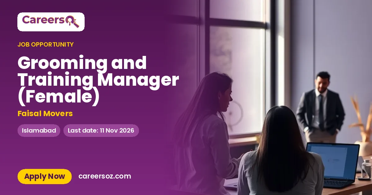 Grooming and Training Manager (Female) – Faisal Movers