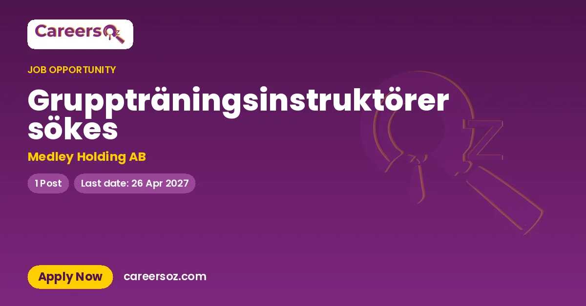 Gruppträningsinstruktörer sökes – Medley Holding AB