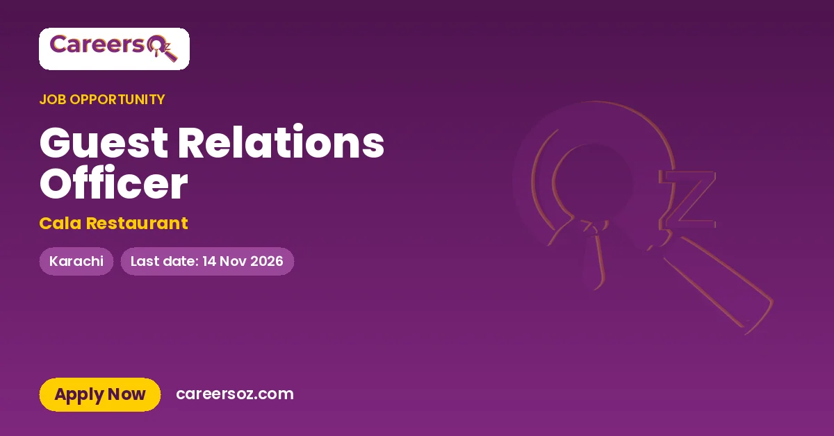 Guest Relations Officer – Cala Restaurant